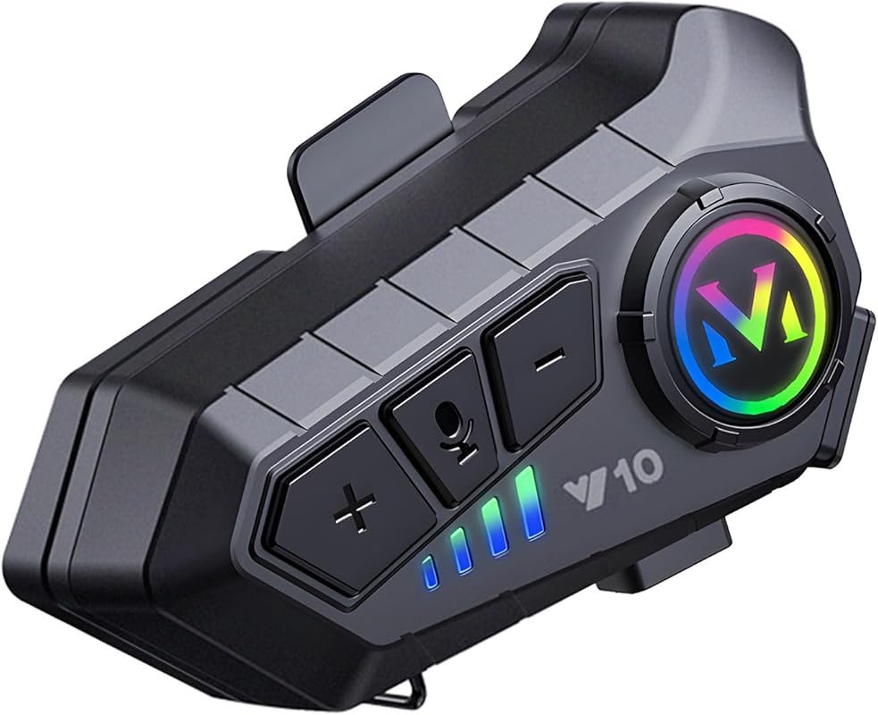 Y10 Motorcycle Helmet Bluetooth Headset with Bluetooth 5.3, Smart Nois