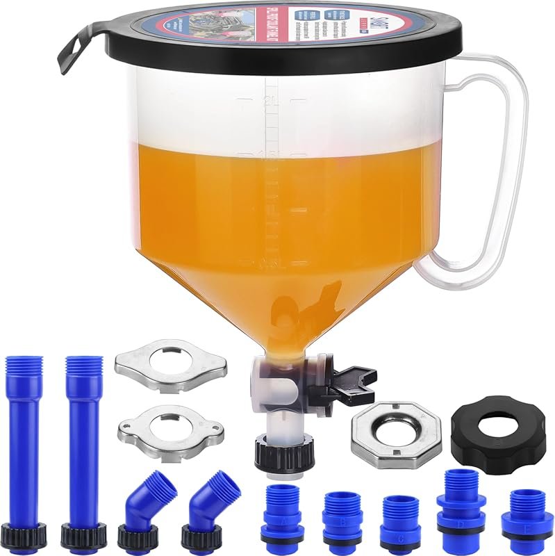 SMART JERRY - Coolant Bleeder Kit, Universal Radiator Burping Funnel, 