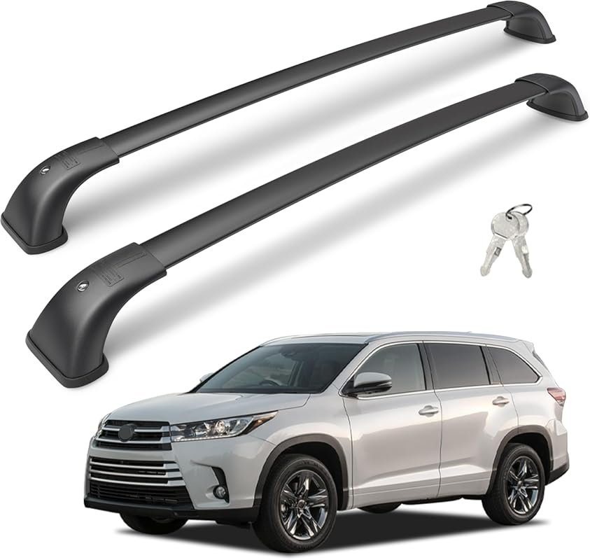 260lb Lockable Roof Rack Cross Bars for 2014-2019 Toyota Highlander wi