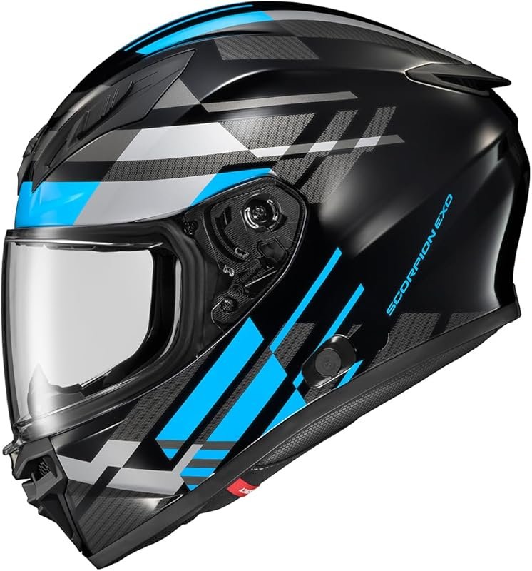 ScorpionEXO R430 Full Face Street Motorcycle Helmet with Bluetooth Rea