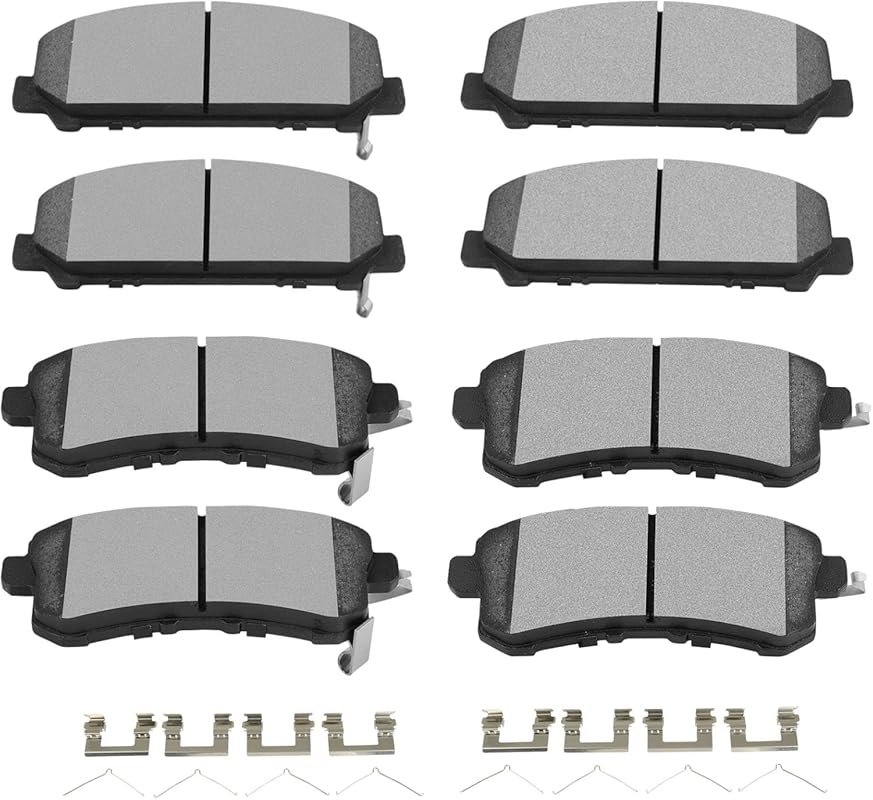 SCITOO Ceramic Brake Pads with Hardware for Nissan Armada, Infiniti QX