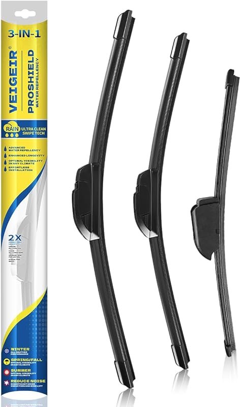 3 Pack Windshield Wiper Blades Compatible with Hyundai Elantra 2012