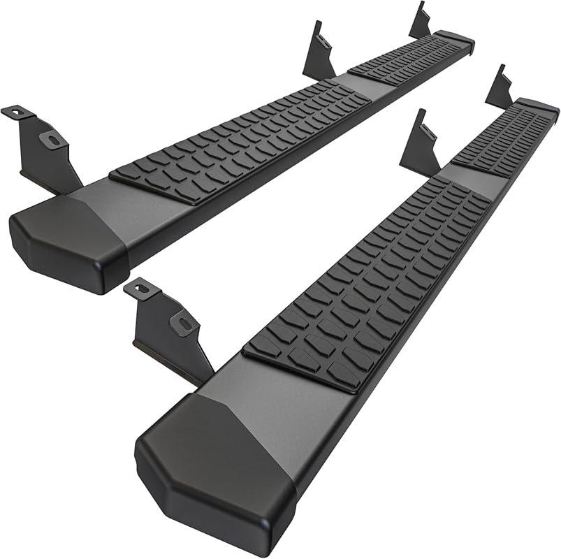 6-inch black textured aluminum running boards for 2005-2023 Toyota Tac