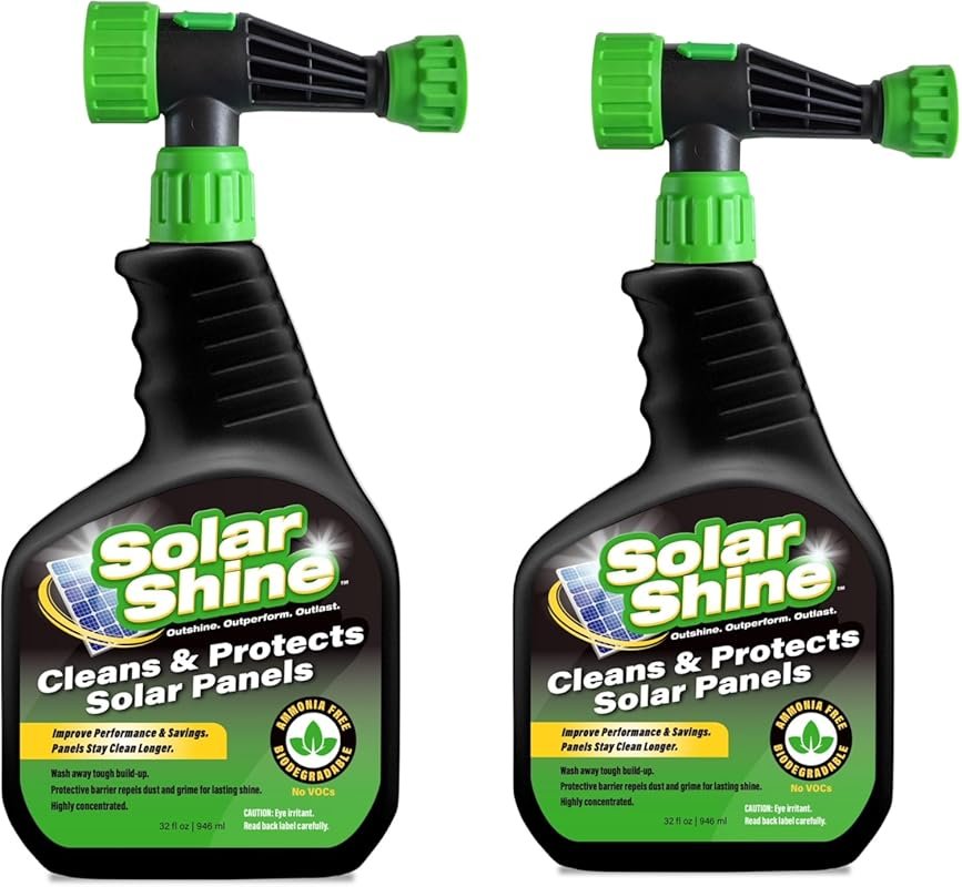 Solar Shine Solar Panel Wash and Protectant offers streak-free cleanin