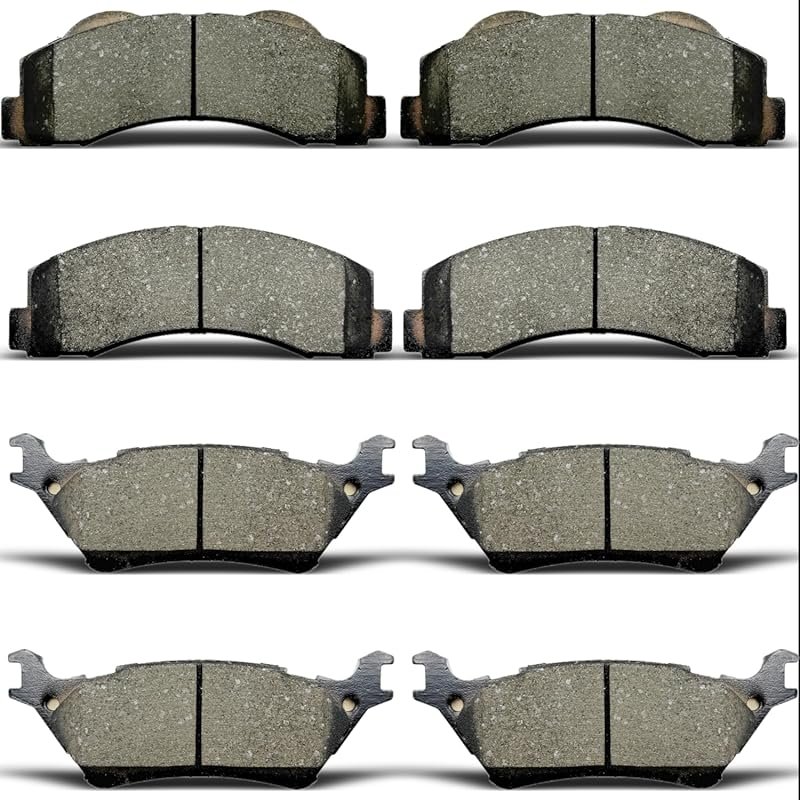 D1414 & D1602 Front & Rear Ceramic Brake Pads Set 8pcs fit For Ford Fo