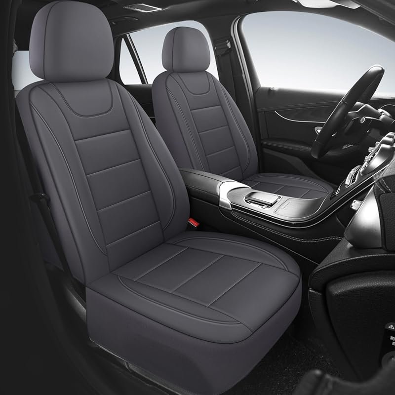 Universal Waterproof Leather Car Seat Covers with Quilting Design and