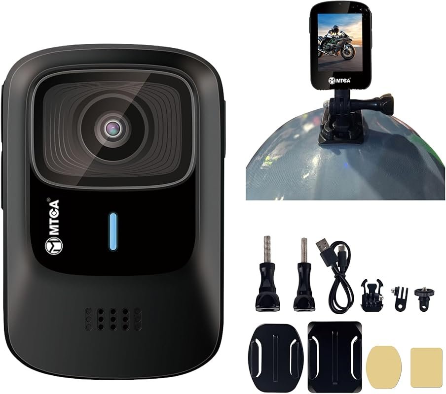 Helmet Action Camera for Motorcycle, Bike, Outdoor: 4K Ultra HD 16MP, 