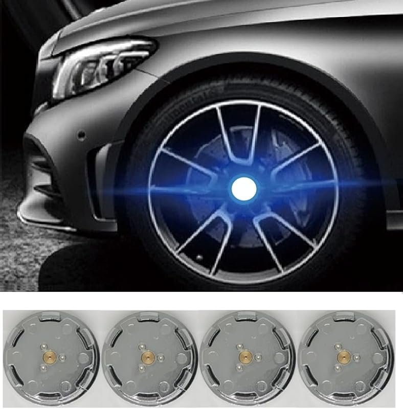 Floating Auto Light Wheel Center caps 75mm/2.95'' for Mercedes Benz Al