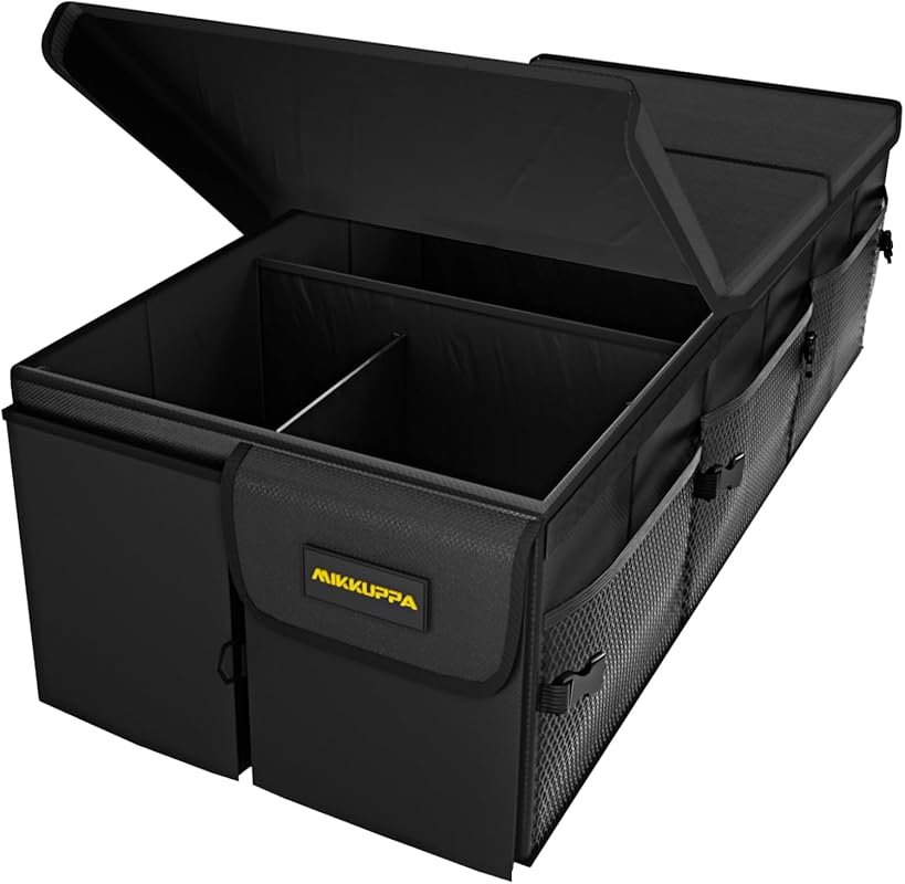 MIKKUPPA 95L Collapsible Car Trunk Organizer with Lid, Non-Slip Bottom