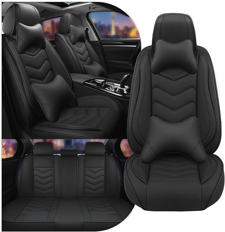 CTDS Premium Nappa Leather Car Seat Covers for Honda Civic 2000-2026, 