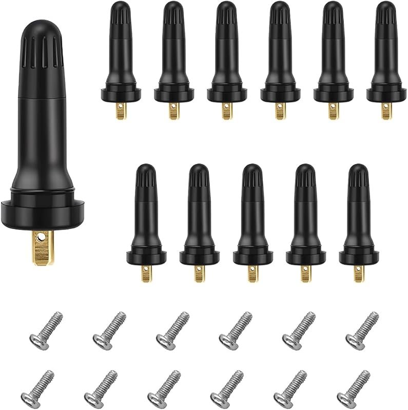 12 PCS TPMS 20008 Tire Valve Stem, Rubber Airtight Tire Pressure Senso