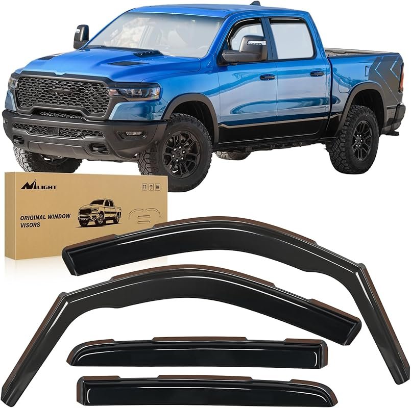 Nilight in Channel Rain Guards for Dodge RAM 1500 2019