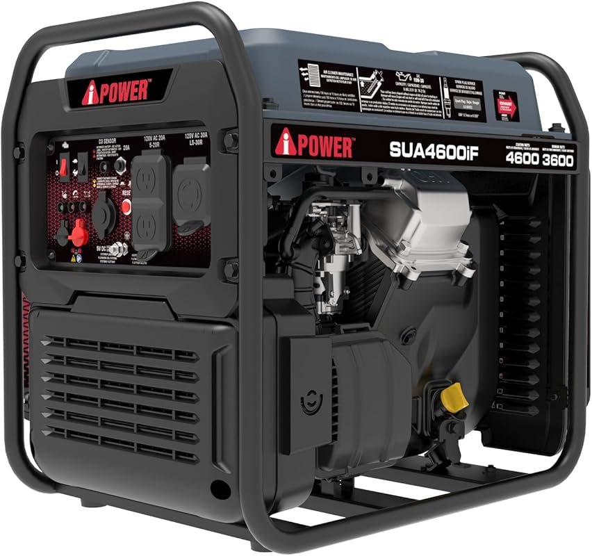 A-iPower 4600W Quiet Inverter Generator for RVs Gas Powered Open Frame