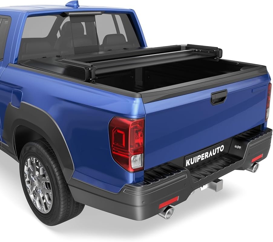 Soft Tri Folding Truck Bed Tonneau Cover Compatible for 2017