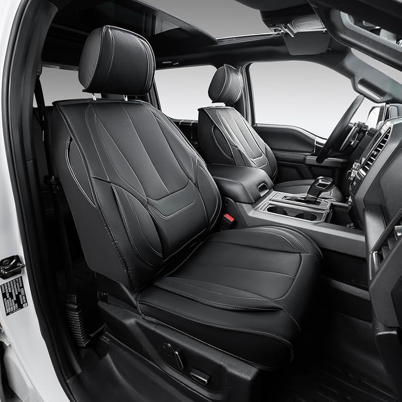 OASIS AUTO Custom Fit Seat Covers for Ford F-250 Super Duty in Premium