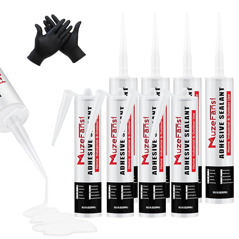 Self-Leveling RV Roof Lap Sealant 8 Pack White - Waterproof Flexible E