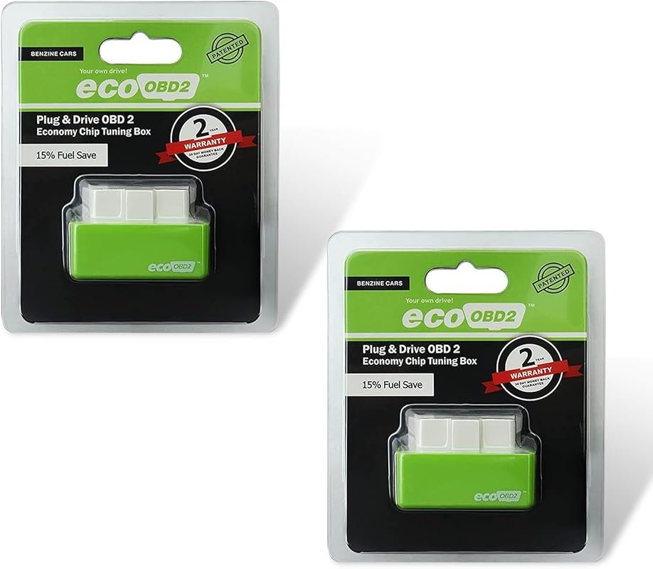 2 PCS Automobile Power Upgrade Fuel Saving, OBD2 ECOOBD2 Automotive Pl