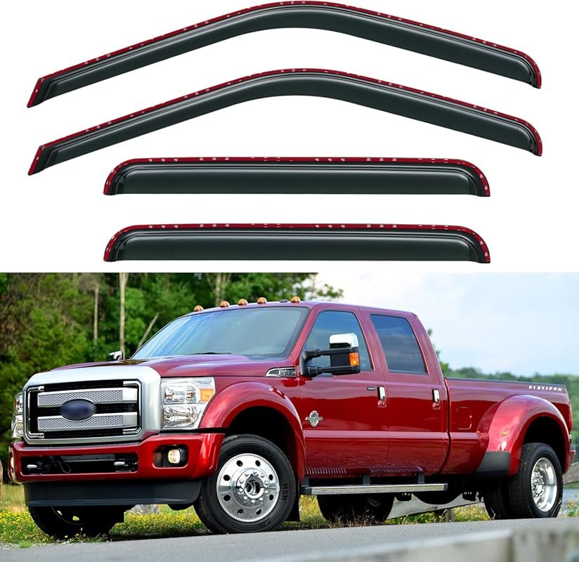 In-Channel Window Visors for Ford F250 to F550 Super Duty, 1999-2016 S