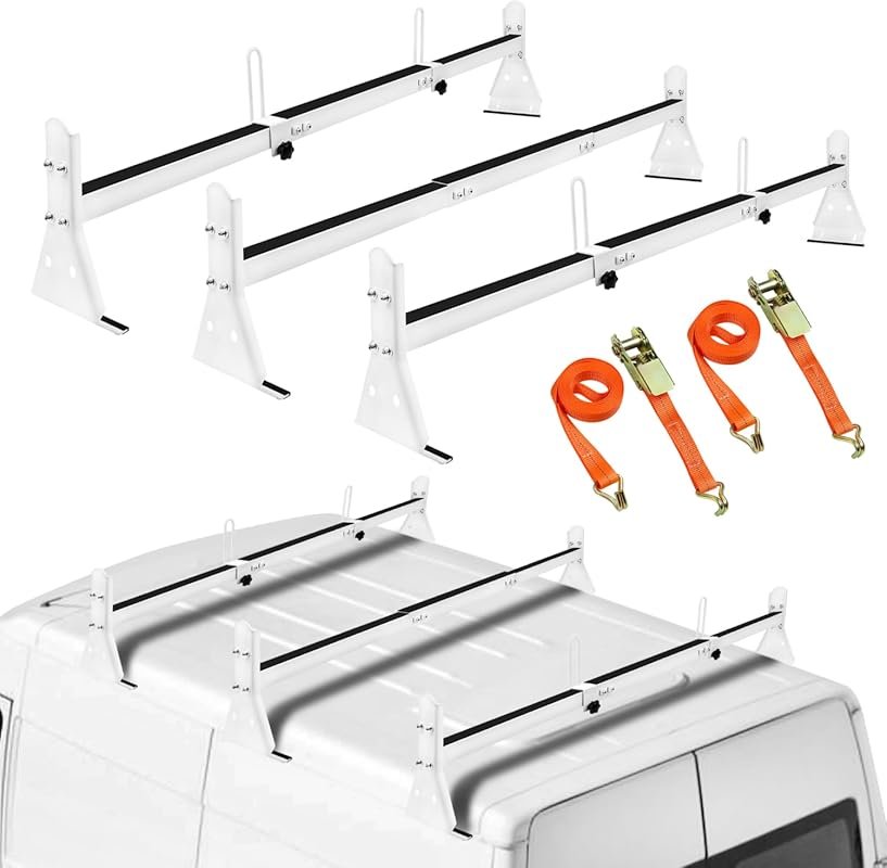 Universal Van Ladder Rack for Chevy Express and Ford Econoline, Adjust