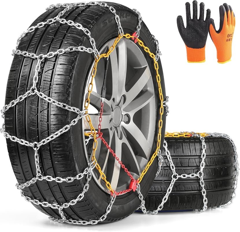 Thickened High Carbon Steel Snow Chains for Light Trucks, Pickups & SU
