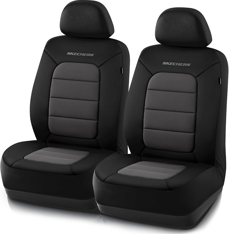 Skechers Memory Foam Seat Covers with Cool Touch Fabric and Airbag Com