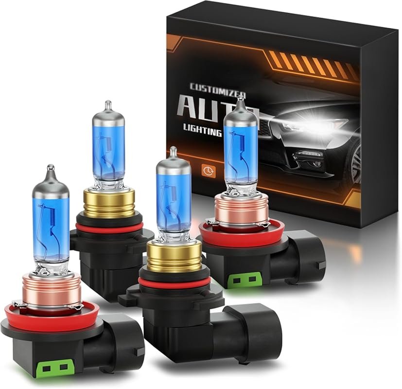 Fits 2006-2020 Toyota 4Runner Halogen Headlight Bulbs, 5000K White, Hi