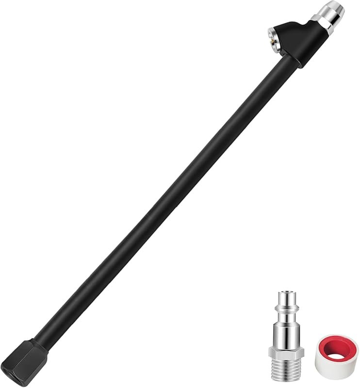 GODESON 12-Inch Extended Reach Dual Head Air Chuck with 1/4