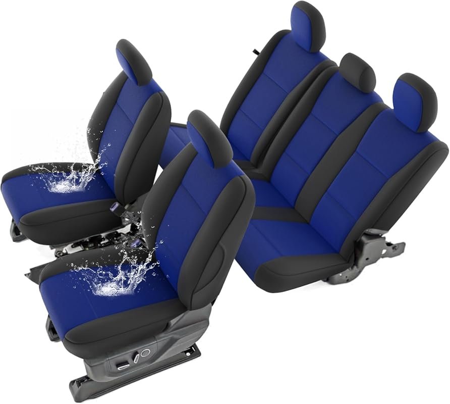 GIANT PANDA Neoprene Seat Covers for Ford F-150 2015-2025, UV & Water 