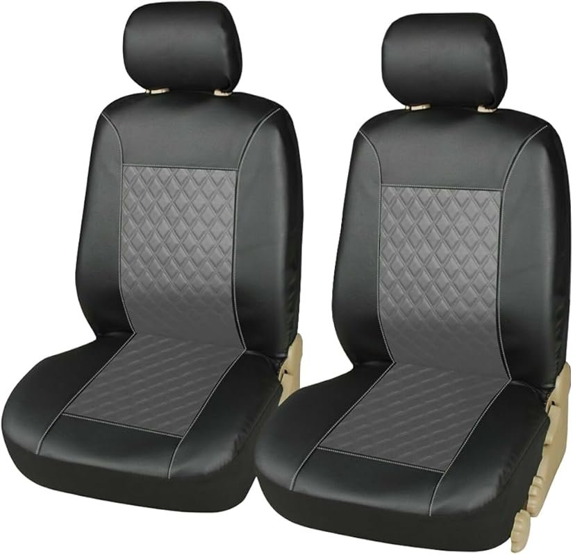 Mandark 4PCS Car Seat Cover, PU Leather Vehicle Seat Protector Full Se
