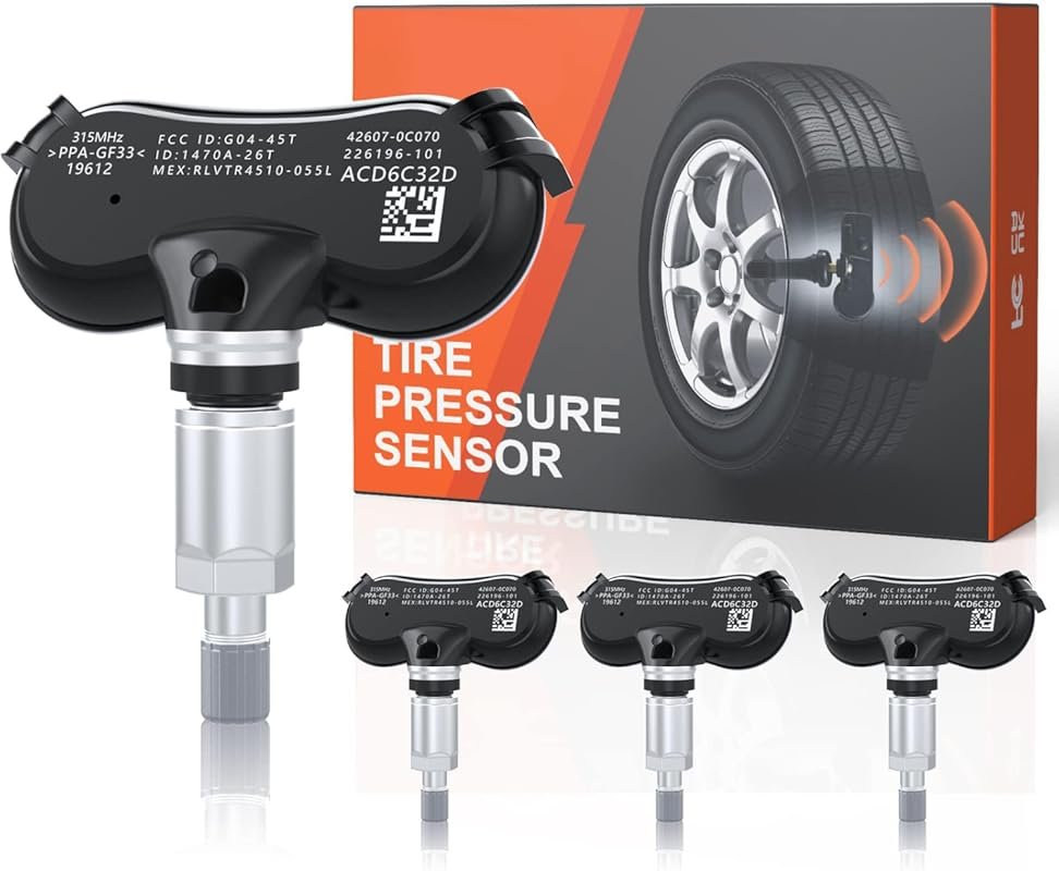 TPMS Sensors for Toyota Tundra 2007-2017, Sequoia, Sienna – 315MHz, Pre-Programmed, 4-Pack