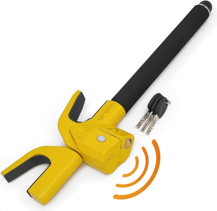 URBAN UR978Y Double Security Steering Wheel Lock with Hi-Tech Alarm an