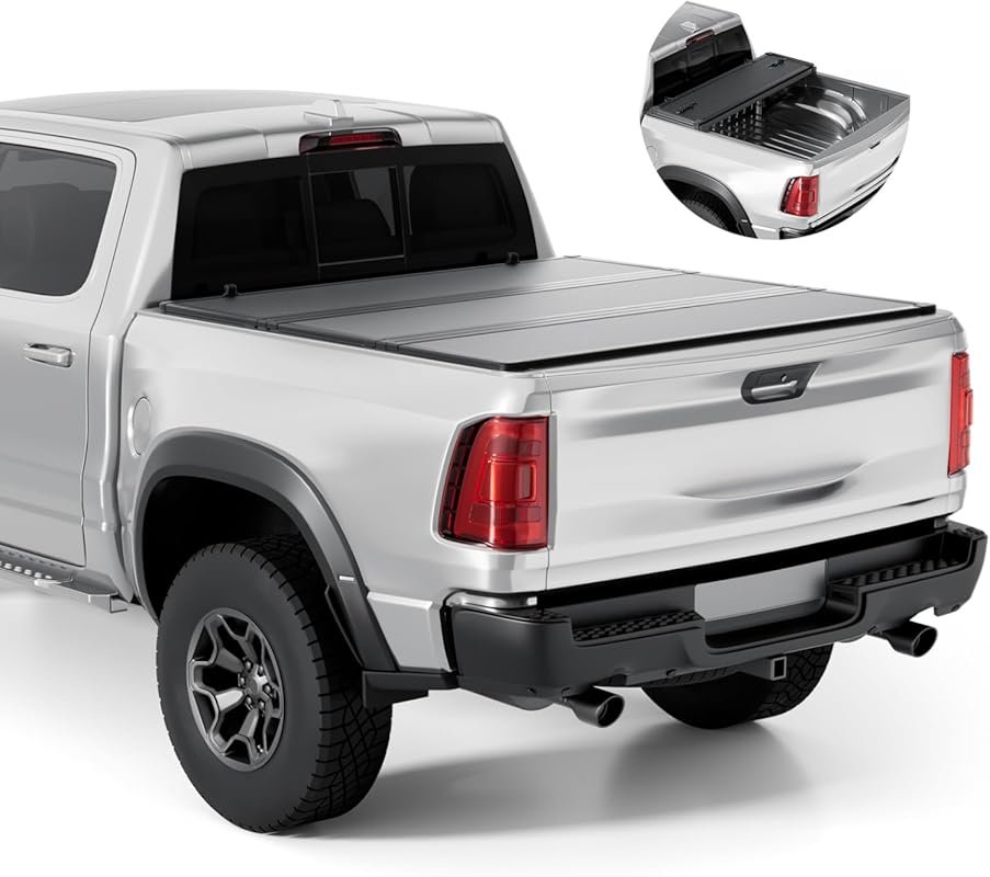 FRP Hard Tri-fold Tonneau Cover for 2009-2026 Dodge Ram 1500 and 2500,