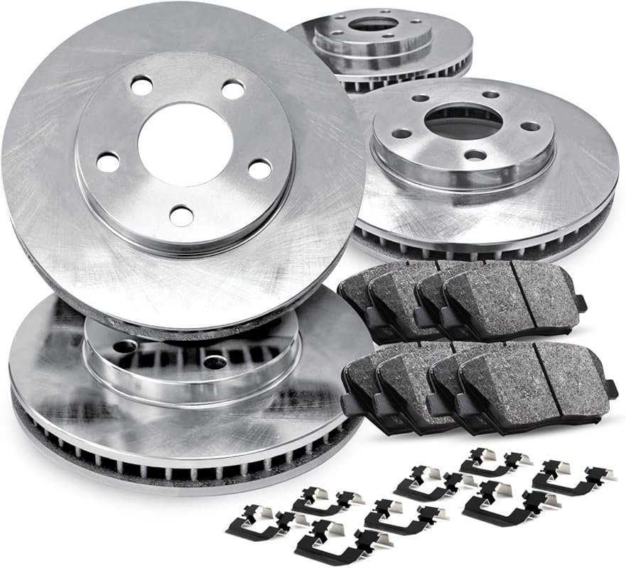 R1 Concepts Front and Rear Ceramic Brake Pads and Rotors Kit for Merce