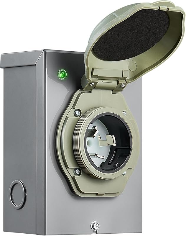 SURAIELEC 50 Amp NEMA SS2-50P Generator Power Inlet Box, Weatherproof