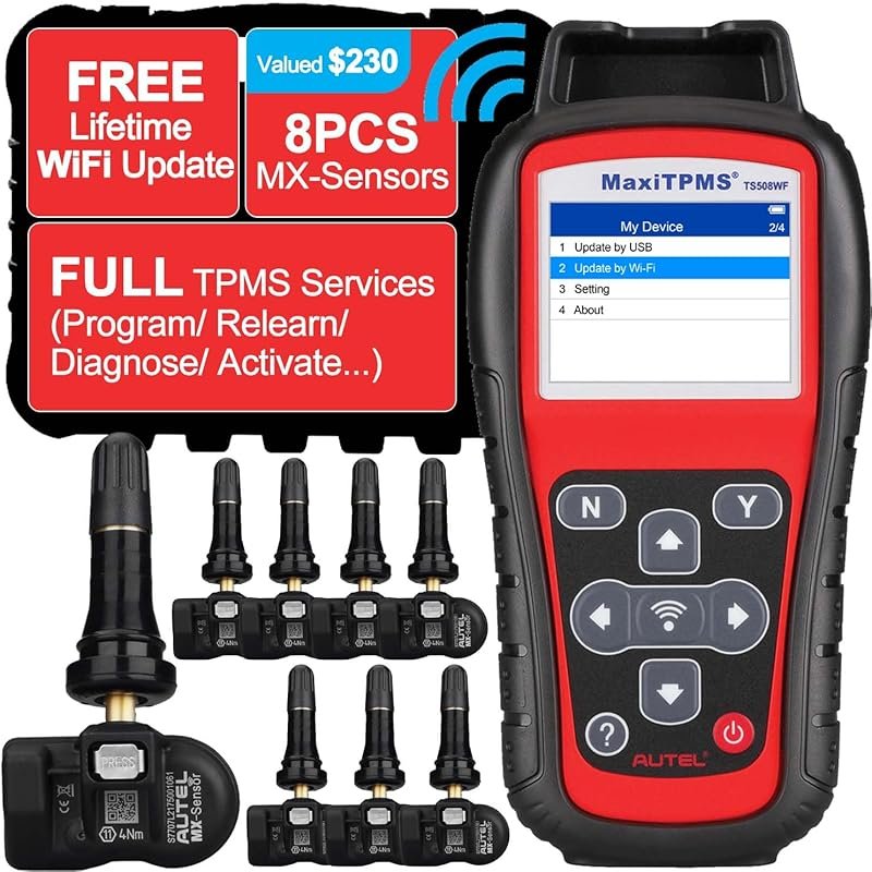 Autel TS508WF TPMS Programming Kit with 8 MX Sensors for Tire Sensor S