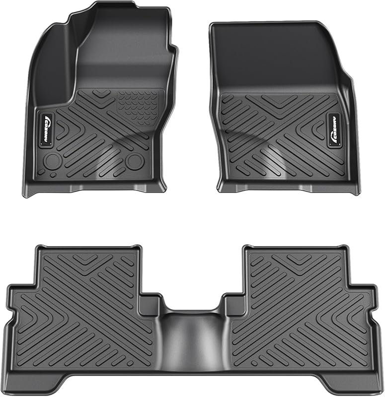 All-weather TPE floor liners for 2014 Ford Escape with two-row custom