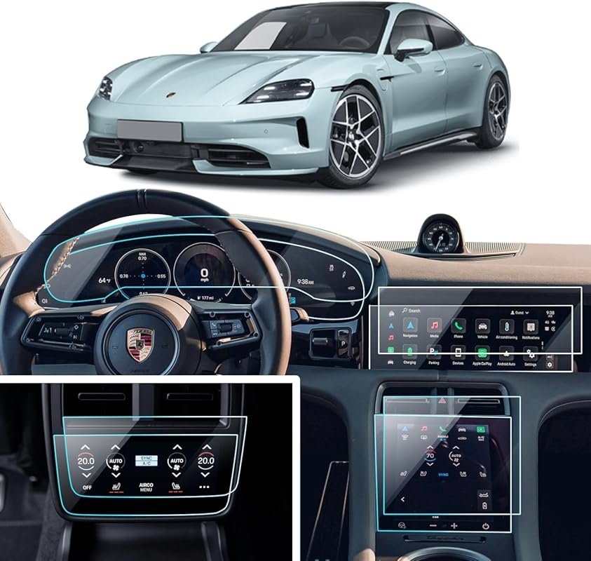 8PCS Car Screen Protector for Porsche Taycan 4S/GTS/Turbo/Turbo S 2020