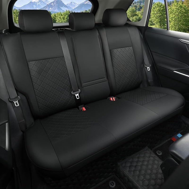Custom-fit faux leather rear bench seat covers for Toyota Corolla 2014