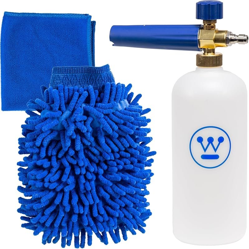 Westinghouse auto detailing accessory kit with foam cannon, wash mitt,