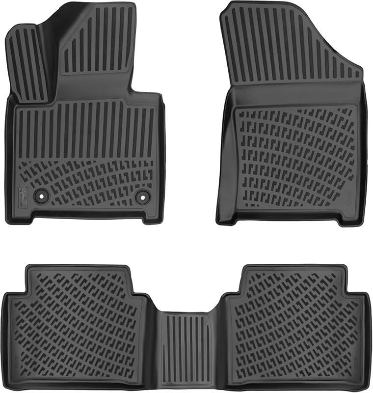 All-Weather TPE Floor Mats for 2024–2026 Hyundai Santa Fe Hybrid (5 Se