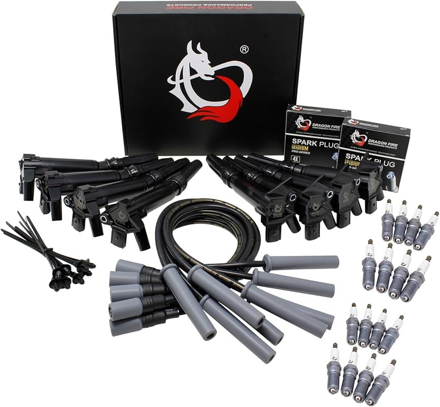 Dragon Fire Ignition Coils and Iridium Spark Plugs for 2010-2017 Ford