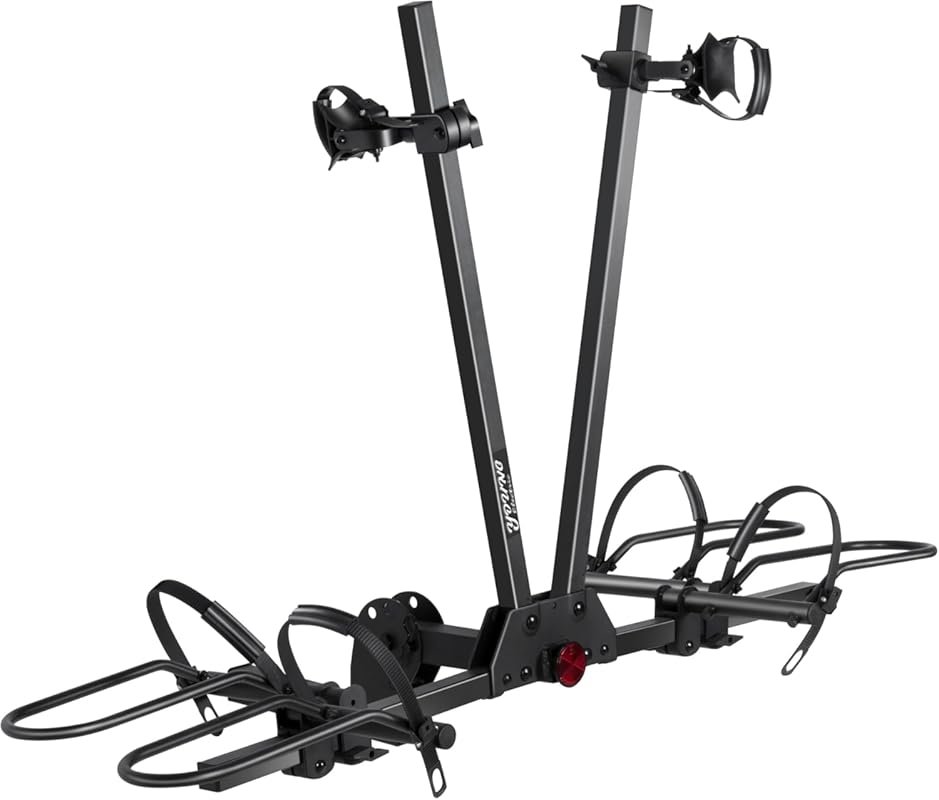 Young 2-Bike Hitch Rack with Two Posts for Various Bike Types and 200 