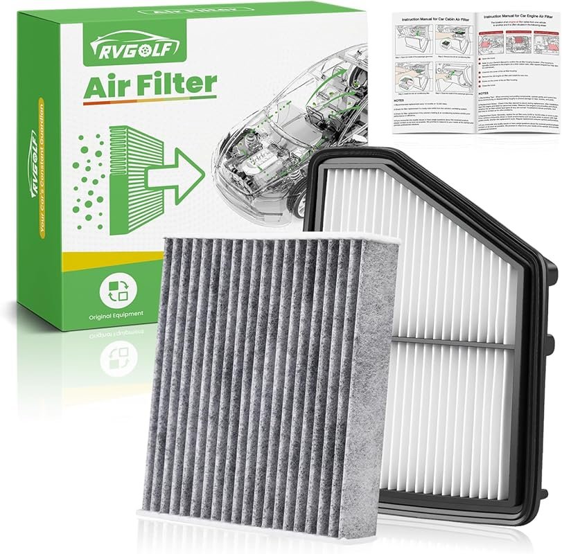 Engine and Cabin Air Filter Set for Honda Civic 2016-2026, 2.0L Natura