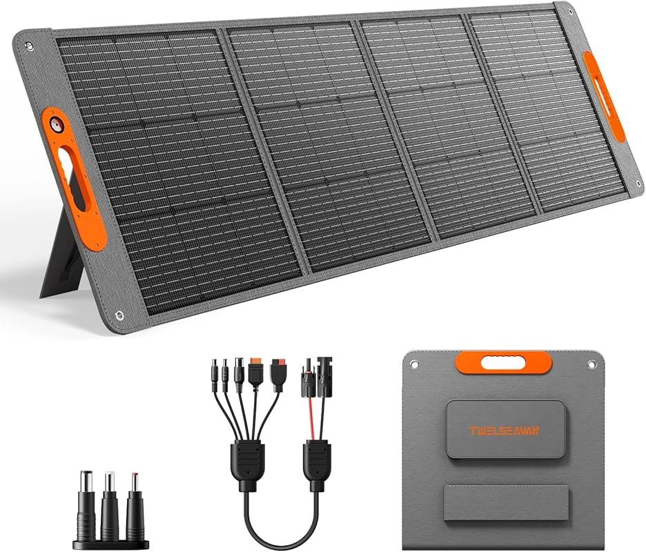 200W Portable ETFE Foldable Solar Panel with 24% Efficiency and QC3.0