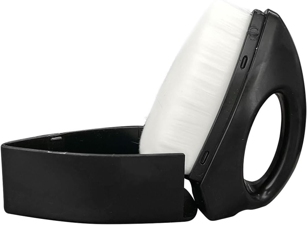 Soft Bristle Car Tire Shine Brush with Storage Case - Portable High-De