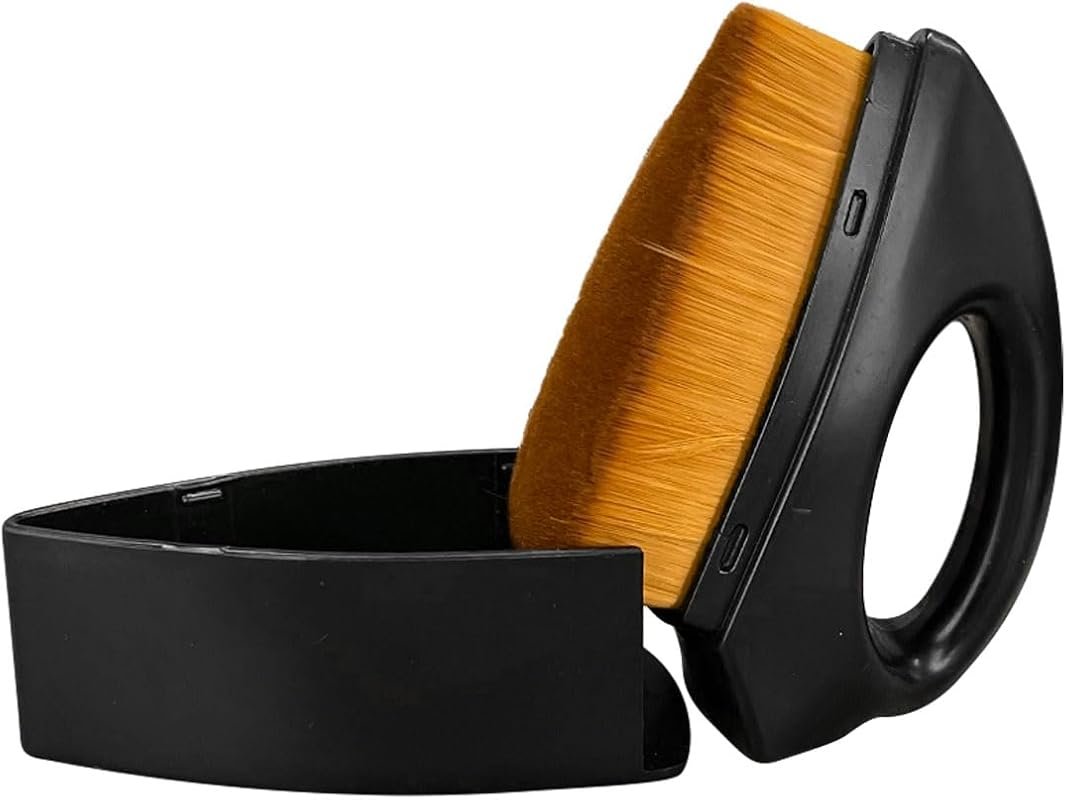 Soft Bristle Car Tire Shine Brush with Storage Case - Portable High-De