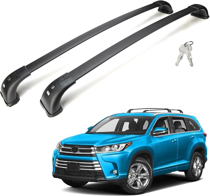 220lb Lockable Roof Rack Cross Bars for 2014-2019 Toyota Highlander wi