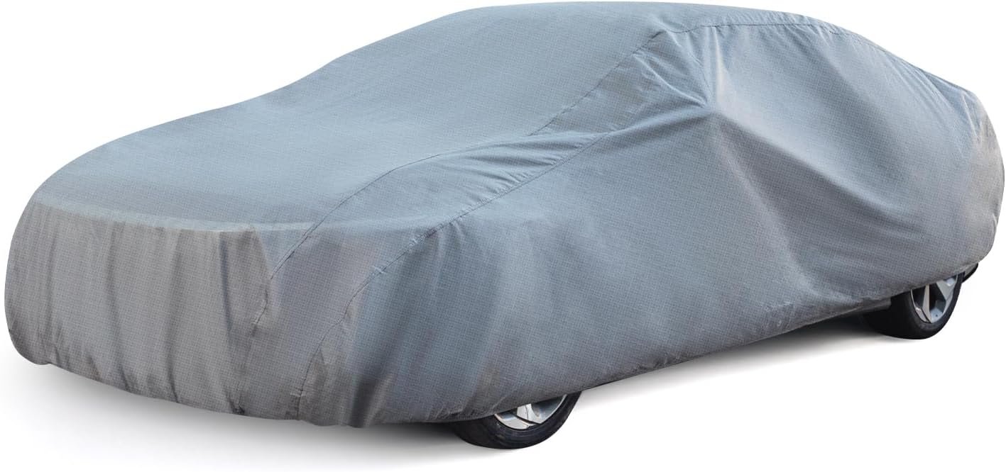 Water-Resistant and Breathable Car Cover for Sedans up to 200 Inches f