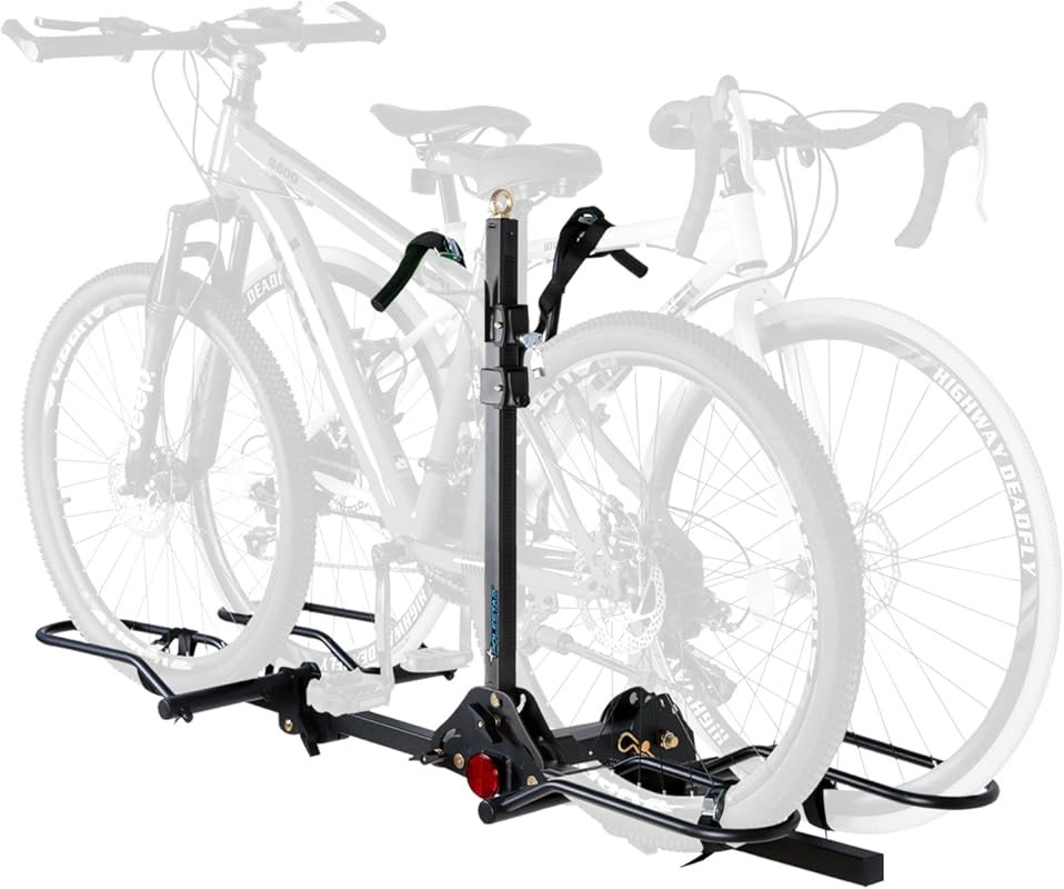 POLESTAR 2-Bike Hitch Mount Rack with Lock, 2-Inch Receiver, and 200-L