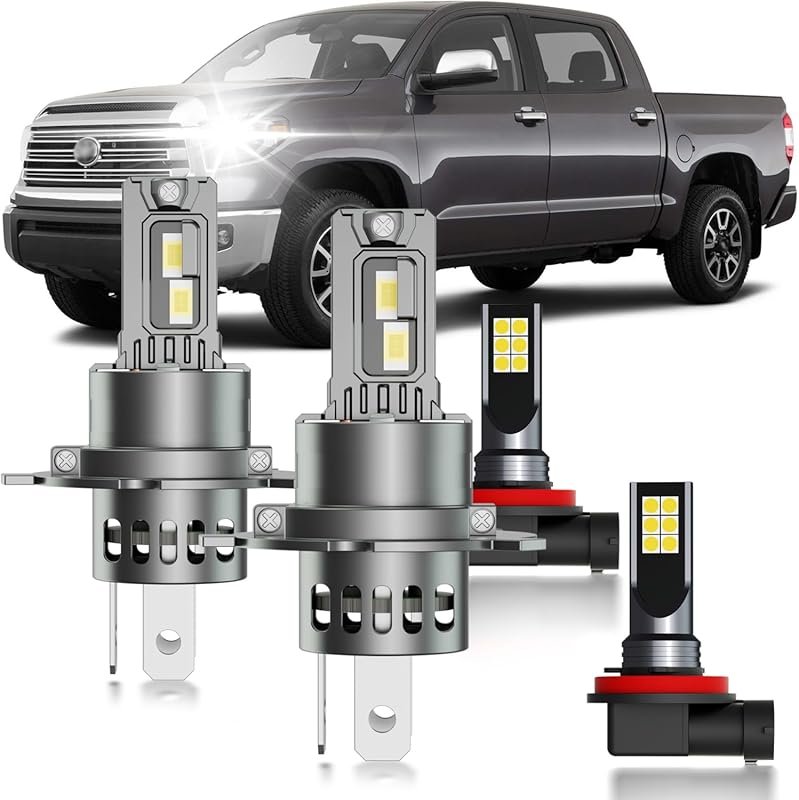 Fog Lights Bulbs Combo for 2014-2021 Toyota Tundra with Dual Beam Whit